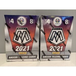 2021 Panini Mosaic Soccer Blaster Box LOT of 2 - UEFA Champions League EURO 2020